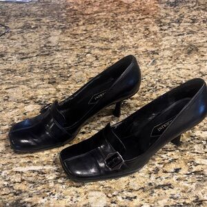Enzo Angiolini Black Buckle Heels